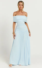 Lioness - Field Of Dreams Maxi Dress In Soft Blue