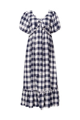 Picnic Dress in Navy Gingham