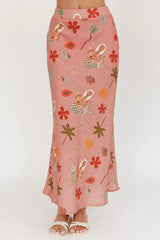 Drop Of Sunshine Midi Skirt Mermaid Pink